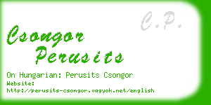 csongor perusits business card